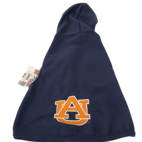 New All Star Dogs Auburn University Embroidered Hooded Sleeveless Dog Sweater Lg - Picture 1 of 9